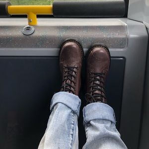 Dr. Martens Burgundy Rain Boots